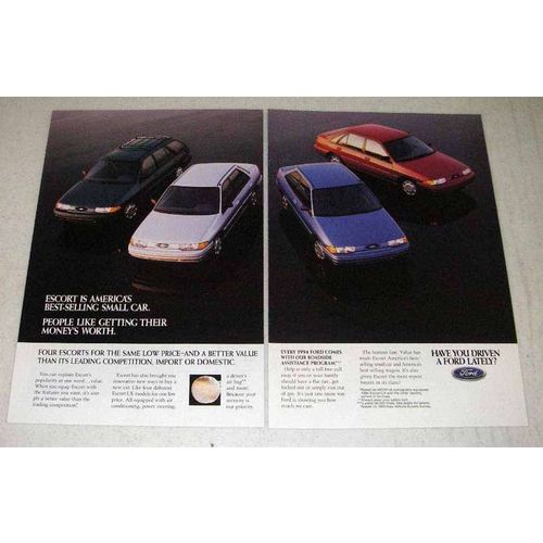 1994 Ford Escort Car Ad - Best-Selling Small Car