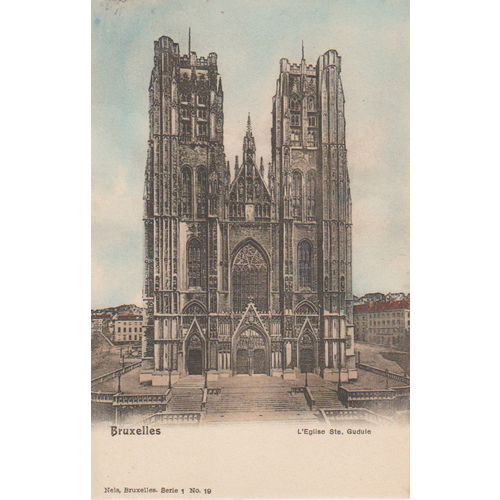 Belgium circa 1905 Brussels I Eglise St Gudule unused