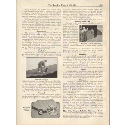 tropical paint oil company 1931 industrial maintenance vintage catalog
