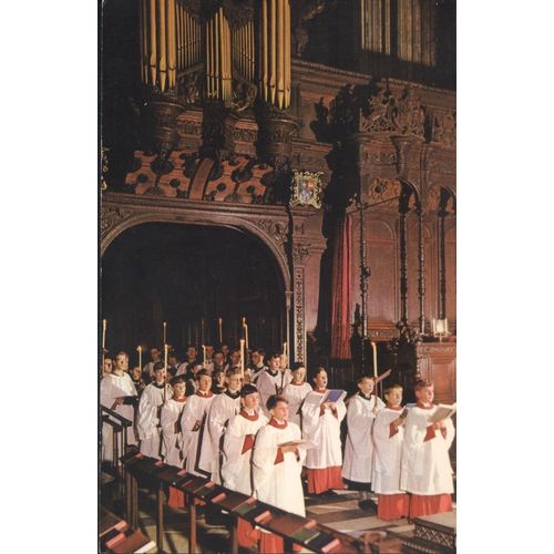 Vintage GB PC - Kings College Chapel Cambridge, Choir Procession, Cambridgeshire