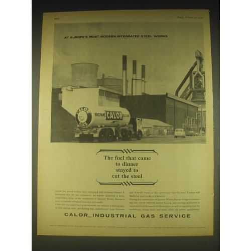 1962 Calor Industrial Gas Service Ad - The fuel that came to dinner