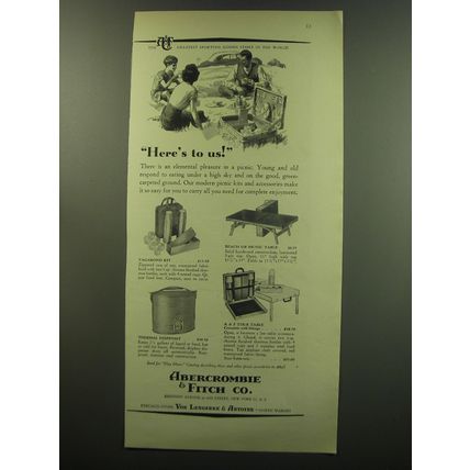 1949 Abercrombie & Fitch Ad - Vagabond Kit, Beach or Picnic Table