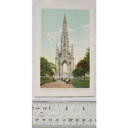vintage colour postcard Scotts Memorial, Edinburgh