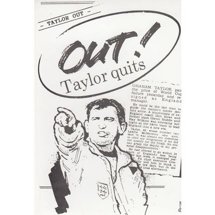 Graham Taylor Quits San Marino Score Limited Edition England 1994 World Cup Post