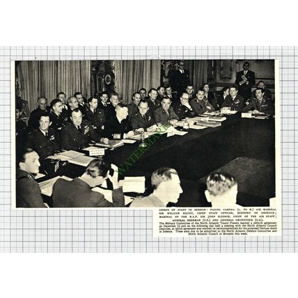 North Atlantic Treaty Sir John Slessor Admiral Sherman Gruenther - 1950 Cutting