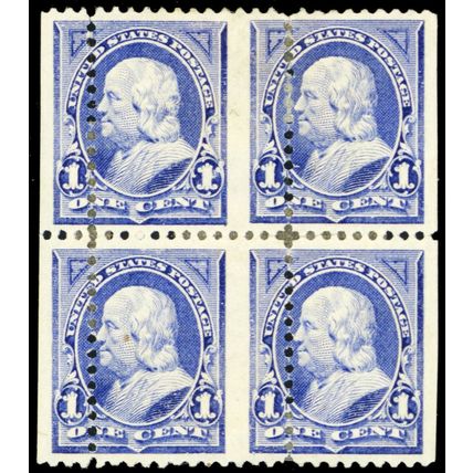 246, Mint HR Very RARE Misperfed Block of Four Freaky Error - Stuart Katz