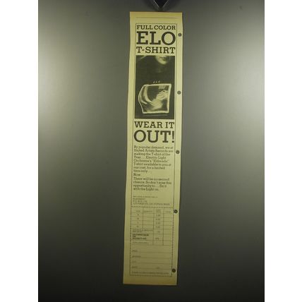 1975 ELO Electric Light Orchestra Eldorado T-Shirt Advertisement