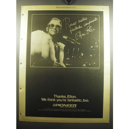 1975 Pioneer Electronics Advertisement - Elton John