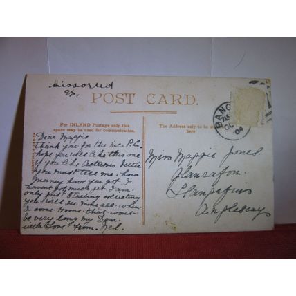 SNOWDON FROM LLANBERIS used antique postcard by Valentine 1904 pm =