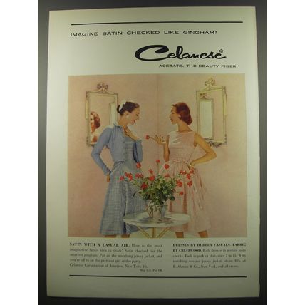 1955 Celanese Acetate Advertisement - Dresses by Dudley Casuals