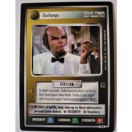 STAR TREK CCG/TCG 1ST EDITION HOLODECK ADVENTURES RARE + DUCHAMPS 93R+