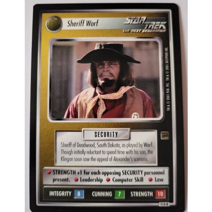 STAR TREK CCG/TCG 1ST EDITION HOLODECK ADVENTURES RARE + SHERIFF WORF 114R+