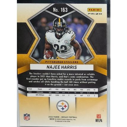 2022 Panini Mosaic NAJEE HARRIS (Steelers) Green Prizm #163