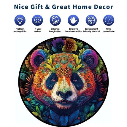 Panda Wooden Puzzle for Jigsaw Lover 28 CM * 28 CM Uniquely Stress Relieves