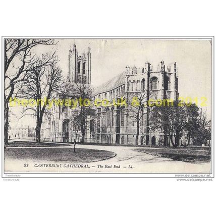 CANTERBURY CATHEDRAL, THE EAST END, KENT, ENGLAND, 1923, Postcard