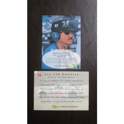 Richard Petty Lot of Two Auto Racing Cards (See Pictures and Descriptions Below)