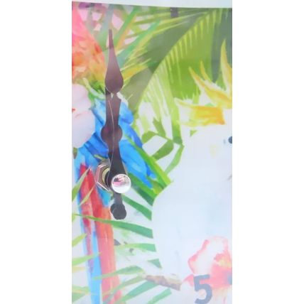 Cockatoo & Parrot Wall Clock Round Glass 17 CM Time Gift Home Decor