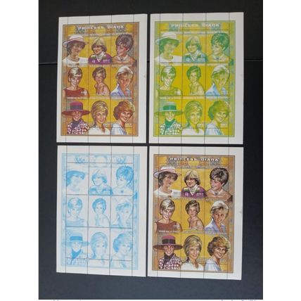 Sénégal 1998 Mi. 1541 - 1549 essais couleur Lady Diana Spencer Princess of Wales