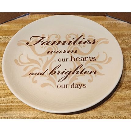 Pavilion Gift Simply Stated Families Warm Our Hearts Decorative Plate #66040