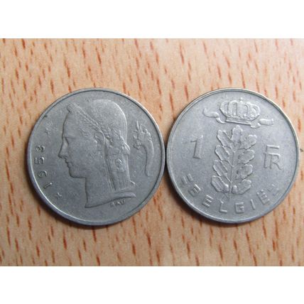 Belgium 1958 1 Frank Belgie (Dutch - Flemish Text) Coin