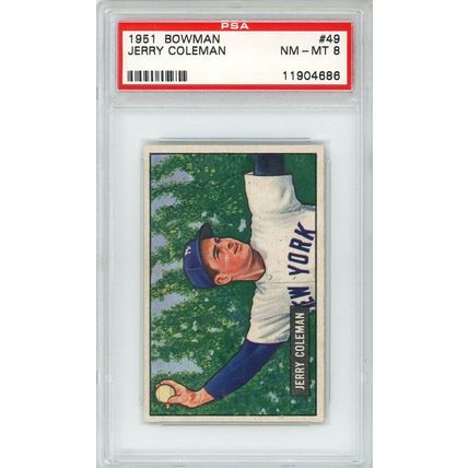1951 Bowman Jerry Coleman #49 PSA 8 P1381