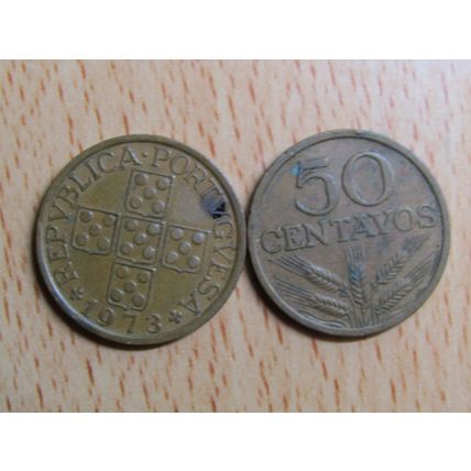 Portugal 1973 50 Centavos Coin