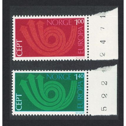 Norway Europa 2v Right Margins 1973 MNH SG#698-699