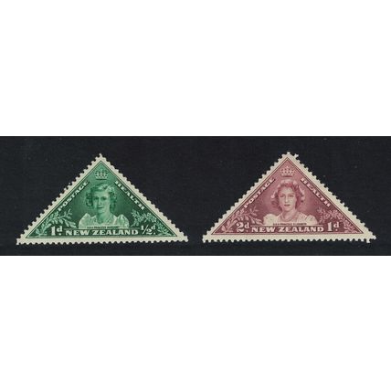 New Zealand Princess Margaret Queen Elizabeth II as Princess 2v 1943 MNH