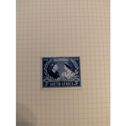 South Africa Postage Stamp - 1948, Silver Wedding King George IV and Queen Eliza