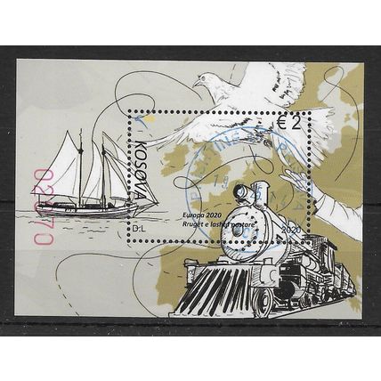 KOS 2020 200c 'EUROPA - POSTAL ROUTES' M/S FINE USED (AA9260)