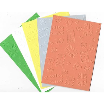 A6 Embossed Card. 10 Sheets. Paddington Motifs. Cardmaking Scrapbooking Crafts