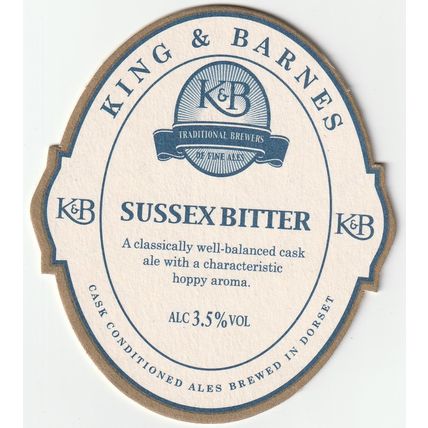 BEER MAT - KING & BARNES BREWERY - SUSSEX DRAUGHT BITTER -(Cat No 056) - (2003)