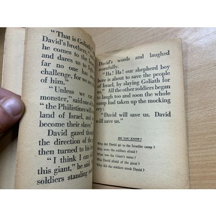 VINTAGE MELLIFORT BIBLE STORY "DAVID" ILLUSTRATED SMALL RELIGIOUS BOOKLET (LL)