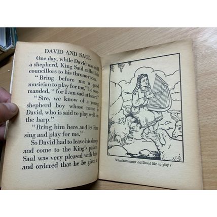 VINTAGE MELLIFORT BIBLE STORY "DAVID" ILLUSTRATED SMALL RELIGIOUS BOOKLET (LL)