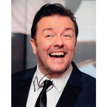 Ricky Gervais Comedian The Office Extras Derek 10x8 Hand Signed Photo