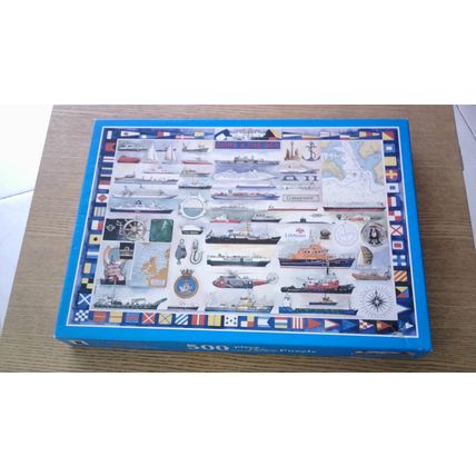 SHIPS AND THE SEA by Tony Hunt RI Jigsaw Puzzle (500 Piece) Citadel (1999)