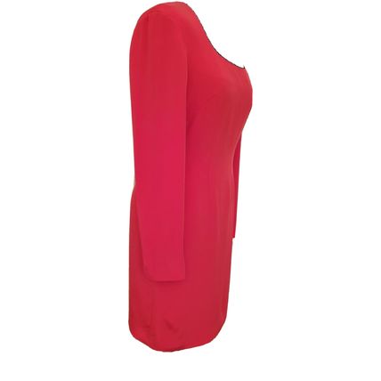 Victoria Secret Moda International Red 100% Silk Dress 8 UK 6 USA