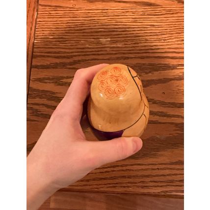 Authentic Handmade Vintage Russian Wooden Nesting Doll (6 Dolls in Total in 1)