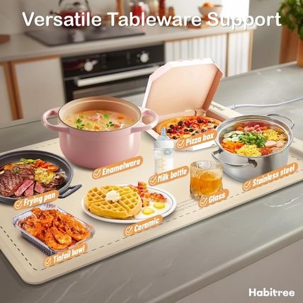 Food Warmer Silicone Electric Warming Tray - Rapid Heating, Precise 6-Level Temp