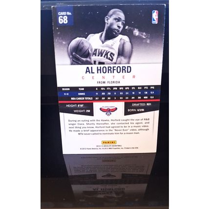AL HORFORD 2012 PANINI ABSOLUTE BASKETBALL CARD #68
