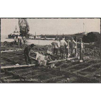 De Kraagstukken, Zuiderzeewerken, c.1950s - Polders Briefkaart