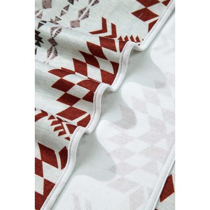 Brown Western Aztec Printed Open Front Long Cardigan