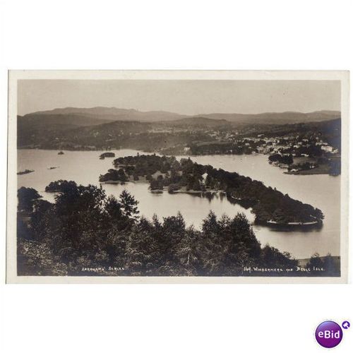 Postcard WINDERMERE & BELLE ISLE Vintage RP Abrahams Cumbria