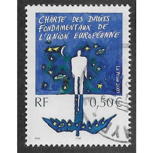 FRA 2003 50c 'HUMAN RIGHTS CHARTER' FINE USED (EBID56-869)