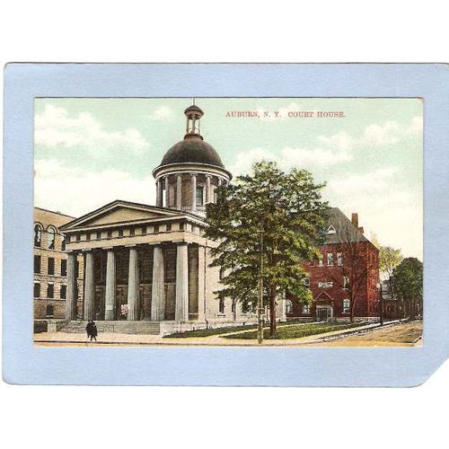 New York Auburn Cayuga County Court House Street Scene Intersection ny_box~791
