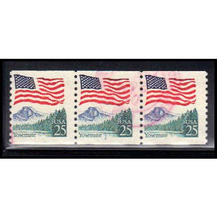 Used 2280v 25c U.S. Flag Fine PNC 3/3 PA2855