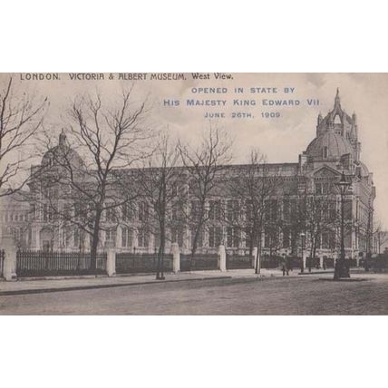 Victoria & Albert Museum King Edward VII Royal Antique London Opening Postcard