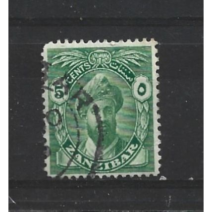 Zanzibar.SG310 5c Sultan Khalifa bin Harub (Green).Fine Used.Jul24h