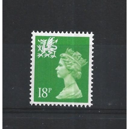 Wales.W49 18p Bright Green.Unmounted Mint.Aug25