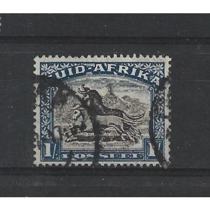SouthAfrica.SG62 1s Black&Blue Wildebeest.Afrikaans Inscription.F/Used.Aug25c
